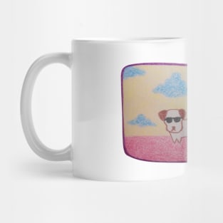 Doge sunglasses, Character dog, Pencil color drawing Mug